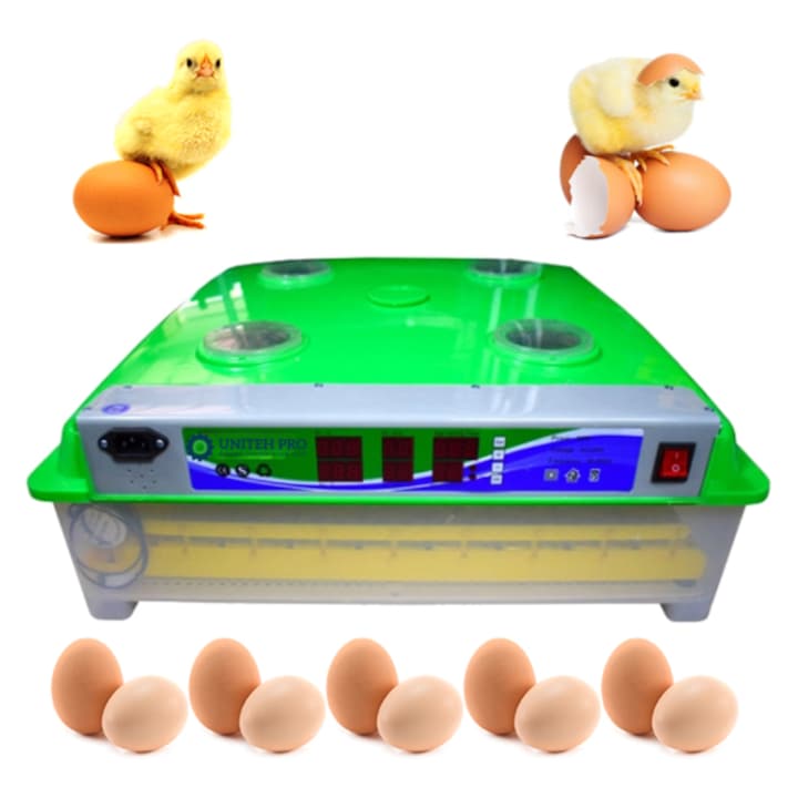 Incubator automat ZEP OVOBOX-98 pentru oua, control digital temperatura si umiditate, intoarcere automata, 98 oua gaina, rata, 49 oua gasca, UNT-98
