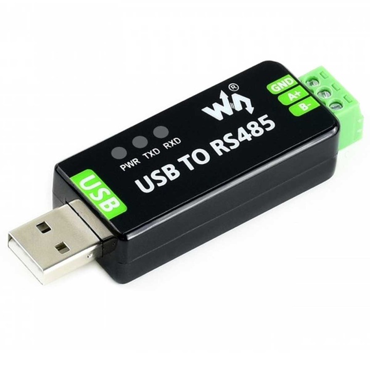 Convertor USB la RS-485 Elektroweb, FT232RL + SP485EEN, transmisie bidirectională, protecție ESD, 53x24x15mm