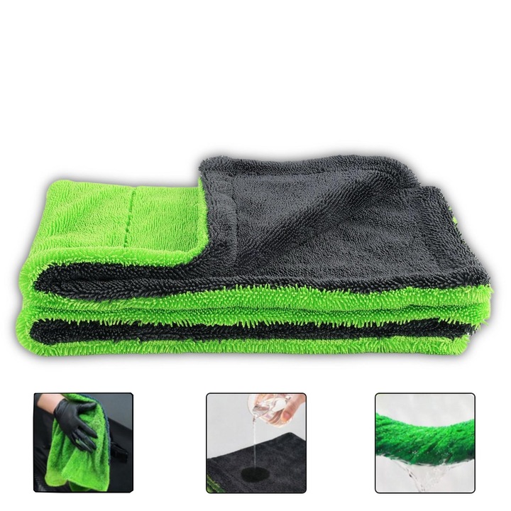 Кърпа за кола KariVla от микрофибър, супер абсорбираща, 60x90см, за многократна употреба