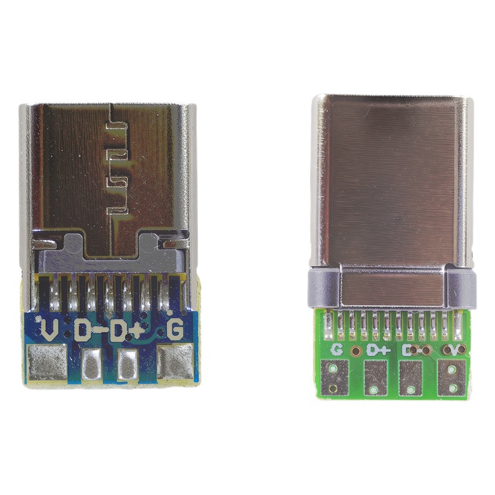 Set adaptor USB 3.1, SE, mufa USB C, 3A, verde, 16x8x2.5mm, 9.8x5.8x14.6mm