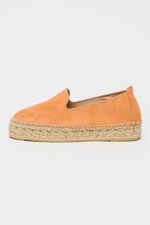Manebi, Nyersbőr espadrilles, Narancssárga, 36
