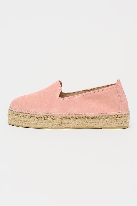 Manebi, Nyersbőr espadrilles, Rózsaszín, 37