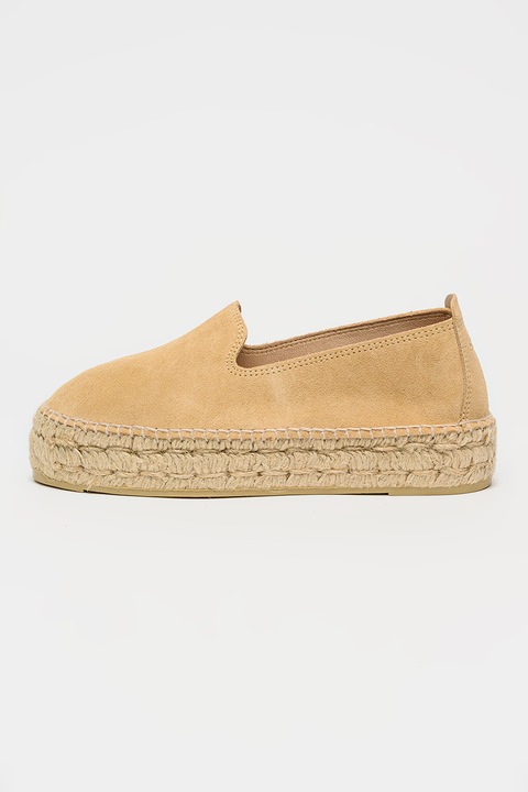 Manebi, Nyersbőr espadrilles, Bézs, 40