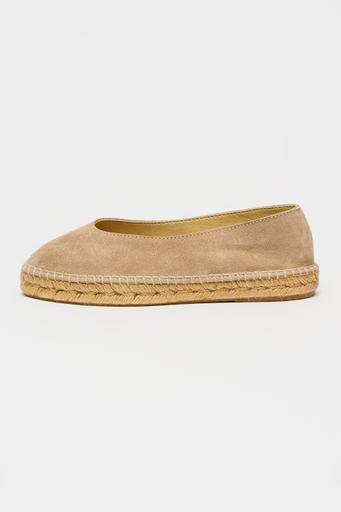 Manebi, Nyersbőr espadrilles, Tópbarna, 37