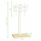 TV állvány mobil, visszahúzható kerekek, állítható, 24-55 inch (61cm-140cm), teherbírás 30KG, Fehér, Techly, ICA-TR404