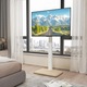 TV állvány mobil, visszahúzható kerekek, állítható, 24-55 inch (61cm-140cm), teherbírás 30KG, Fehér, Techly, ICA-TR404