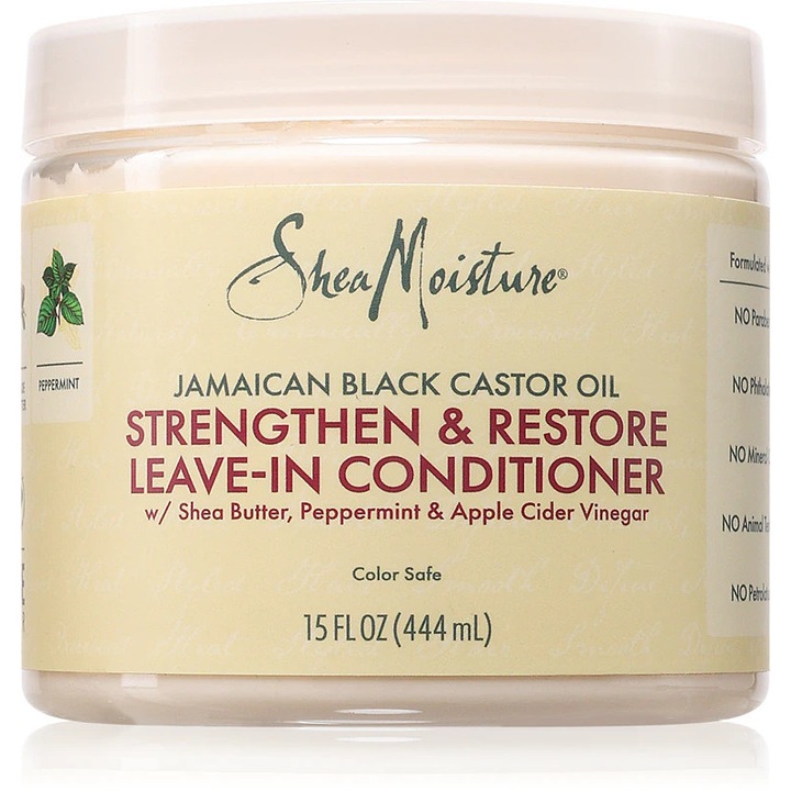 Balsam fara clatire SheaMoisture Jamaican Black Castor Oil Strengthen & Restore Leave-In Conditioner, 444 ml