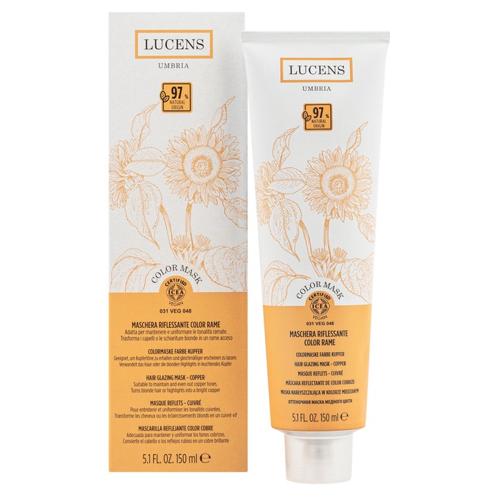 Masca nuantatoare cupru, 150ml - Lucens Umbria