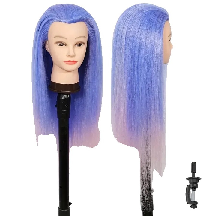 Cap de manechin pentru coafura, par realist