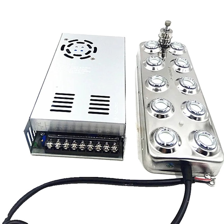 Ultrahangos párásító, 10 ködkimenet, 350W teljesítmény