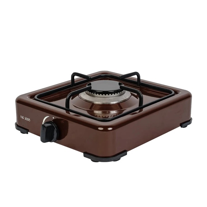 Arzător camping COBA SMART, 1 ochi, 1600 W, maro, design compact