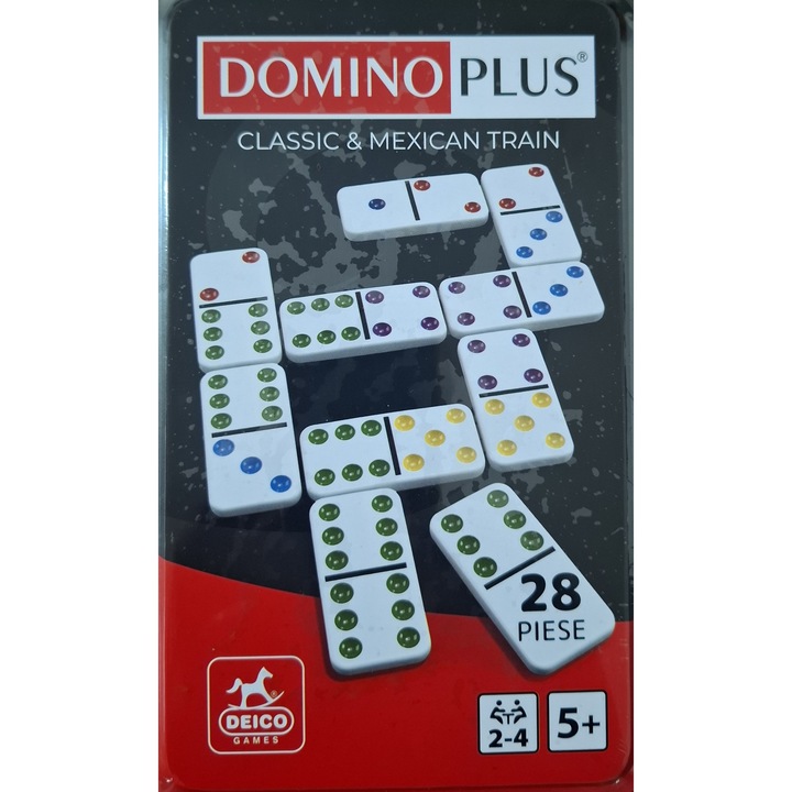 Társasjáték Domino Plus, Deico Games, 28 darab, 2-4 játékos részére