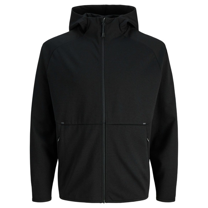 Hanorac JACK &JONES Base Sweat Zip Hood PLS 54386, Negru