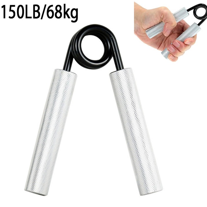 Flexor pentru Incheietura si Brate, FooFoony, Argintiu, 150LB, Exercitator Metalic