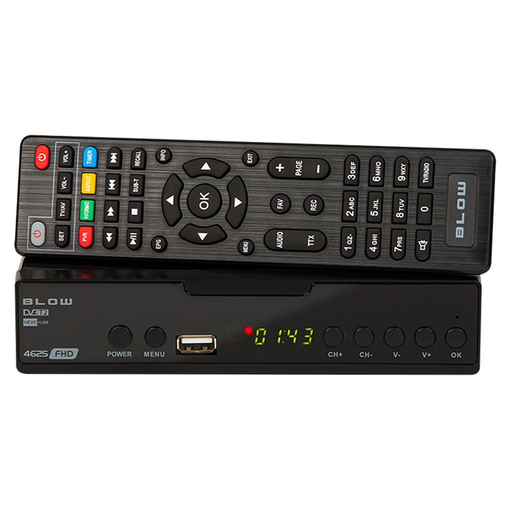 Тунер DVB-T/T2 Prolech 4625FHD, H.265, USB, HDMI, 168x97x36мм