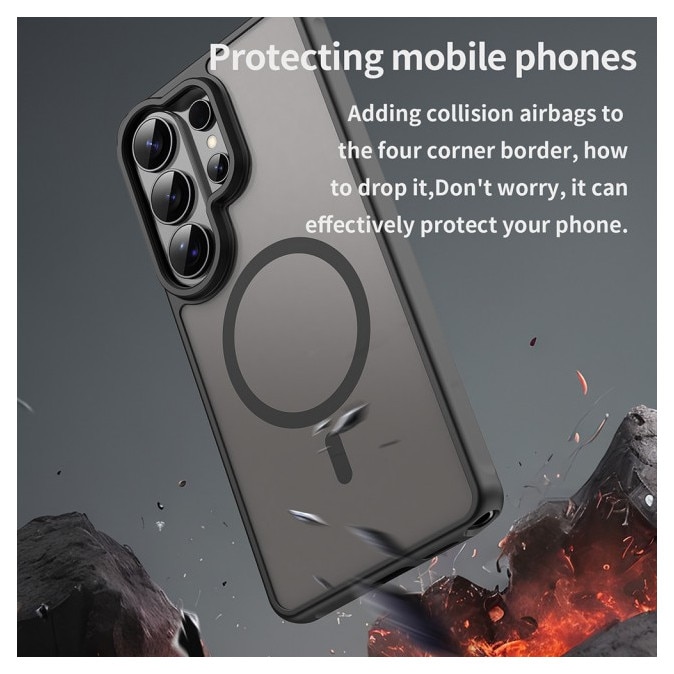 Husa Upzz® Halo Pentru Samsung Galaxy S26 ULTRA, Protectie Camere si Colturi, Super Rezistenta, Negru