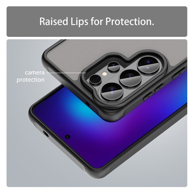 Husa Upzz® Halo Pentru Samsung Galaxy S26 ULTRA, Protectie Camere si Colturi, Super Rezistenta, Negru