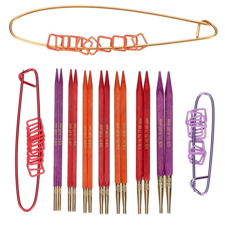 A kötés öröme - KNIT PRO - Limitált kiadású cserélhető tűkészlet - 7 pár, méretek: 4.0, 4.5, 5.0, 5.5, 6.0, 7.0 & 8.0 mm