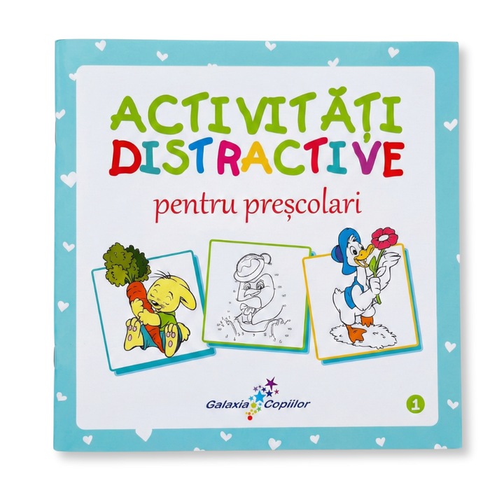 Carte cu Activitati Distractive pentru Prescolari, Carte cu Jocuri Educative, Labirinturi si Colorat