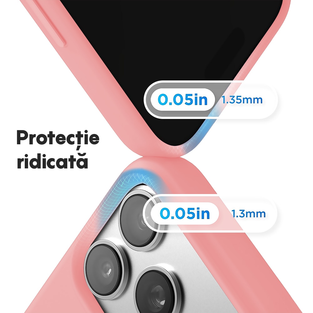 Husa CASEY STUDIOS™ pentru Apple iPhone 17 Pro Max, Soft Silicone Premium, Microfibra in Interior, de Protectie, Ultra Slim, pentru Incarcare Wireless, Margini Ridicate pentru Protectia Ecranului si a Camerelor, Roz