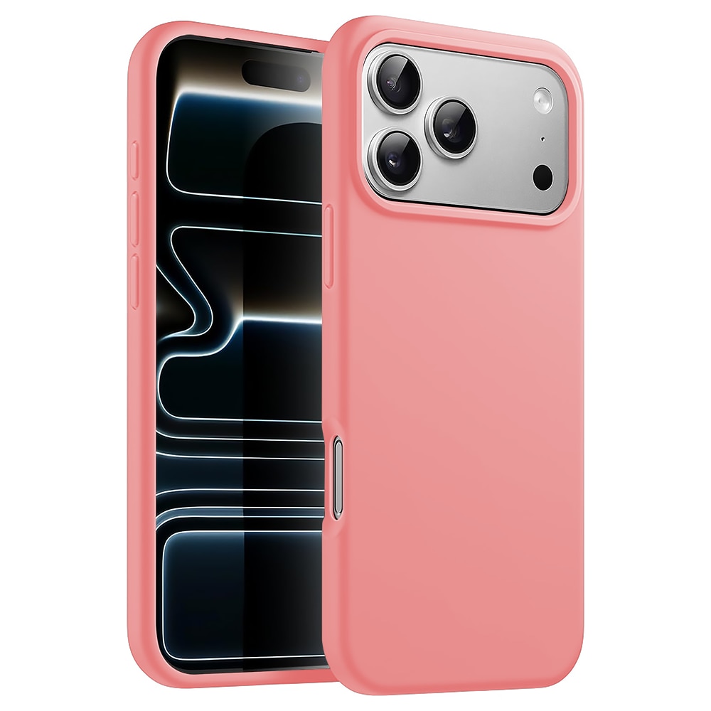 Husa CASEY STUDIOS™ pentru Apple iPhone 17 Pro Max, Soft Silicone Premium, Microfibra in Interior, de Protectie, Ultra Slim, pentru Incarcare Wireless, Margini Ridicate pentru Protectia Ecranului si a Camerelor, Roz