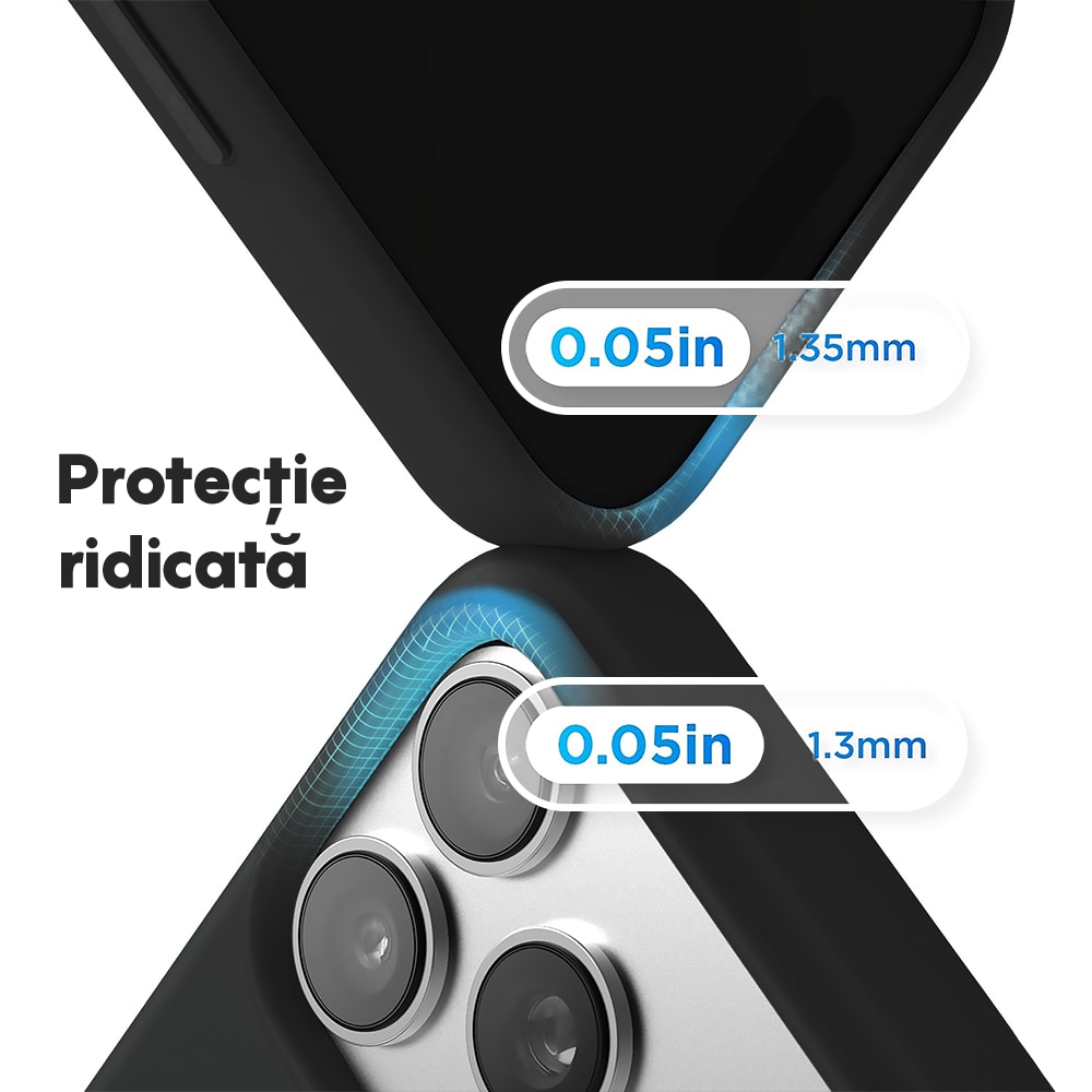 Husa CASEY STUDIOS™ pentru Apple iPhone 17 Pro Max, Soft Silicone Premium, Microfibra in Interior, de Protectie, Ultra Slim, pentru Incarcare Wireless, Margini Ridicate pentru Protectia Ecranului si a Camerelor, Negru