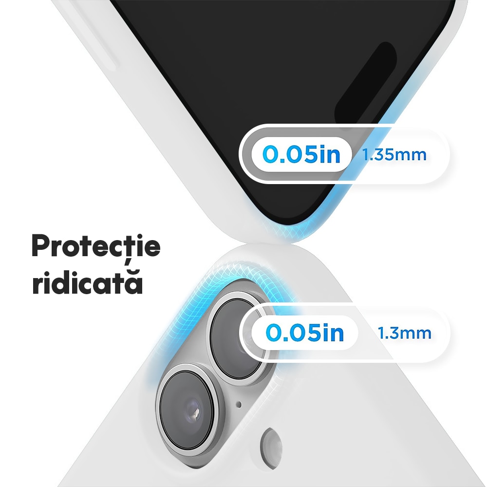 Husa CASEY STUDIOS™ pentru Apple iPhone 17, Soft Silicone Premium, Microfibra in Interior, de Protectie, Ultra Slim, pentru Incarcare Wireless, Margini Ridicate pentru Protectia Ecranului si a Camerelor, Alb