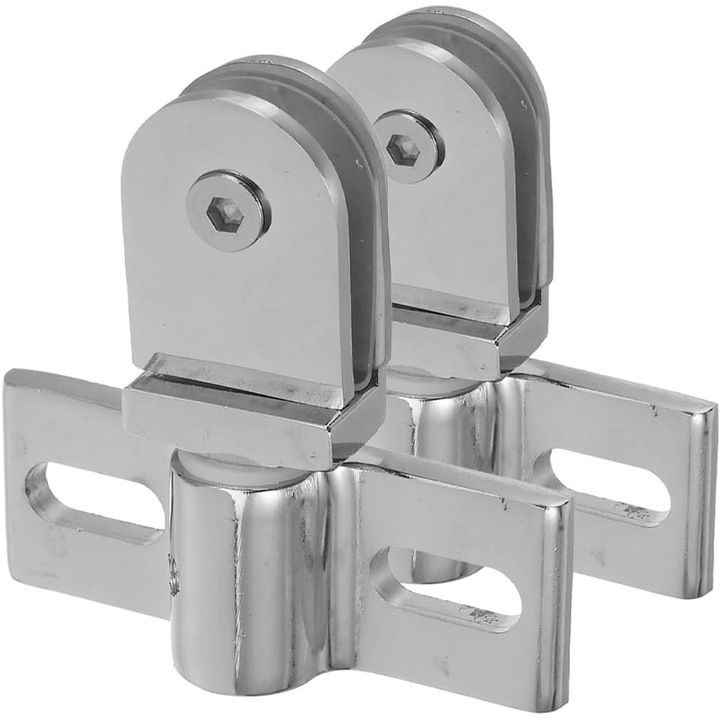 Set de doua balamale pivotante pentru usi de dus din aliaj de zinc, YDCY™, lustruite in oglinda, feronerie pentru baie, se potriveste tuturor usilor de dus din sticla (dimensiuni: 3,11 x 3,04 x 0,78 inchi)
