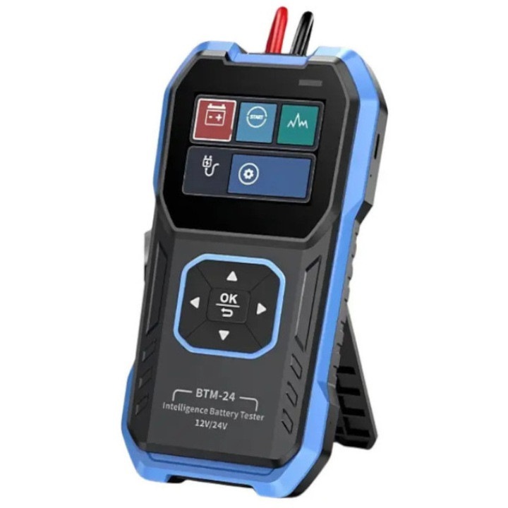 FNIRSI BTM-24 intelligens indítóakkumulátor tesztelő, 12V/24V, 2000A CCA