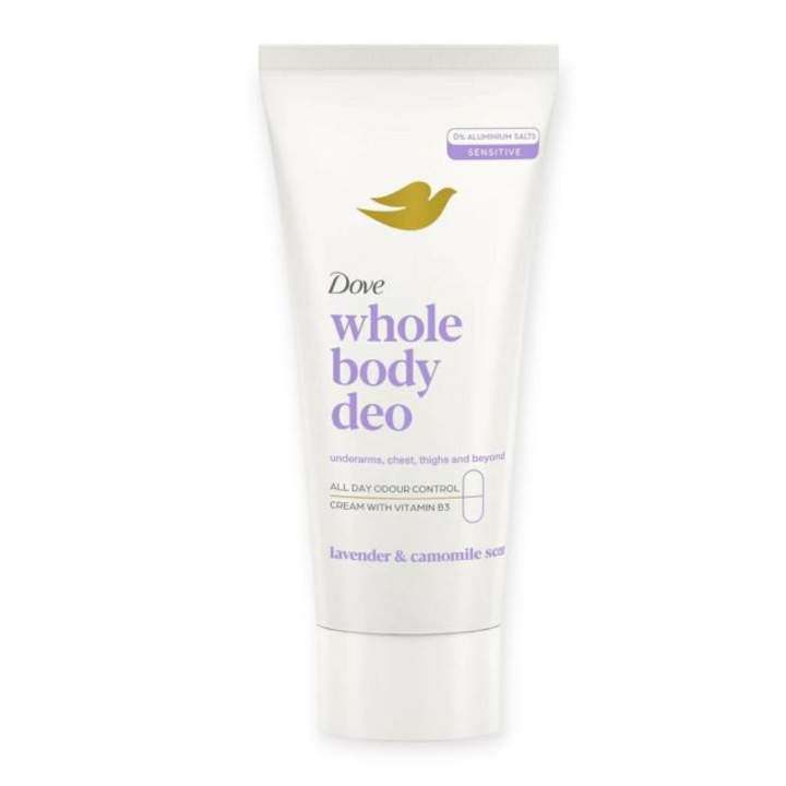 Dove Whole Body krémdezodor, levendula és kamilla, 75 ml