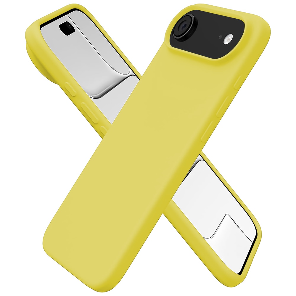 Husa CASEY STUDIOS™ pentru Apple iPhone 17 Air, Soft Silicone Premium, Microfibra in Interior, de Protectie, Ultra Slim, pentru Incarcare Wireless, Margini Ridicate pentru Protectia Ecranului si a Camerelor, Galben