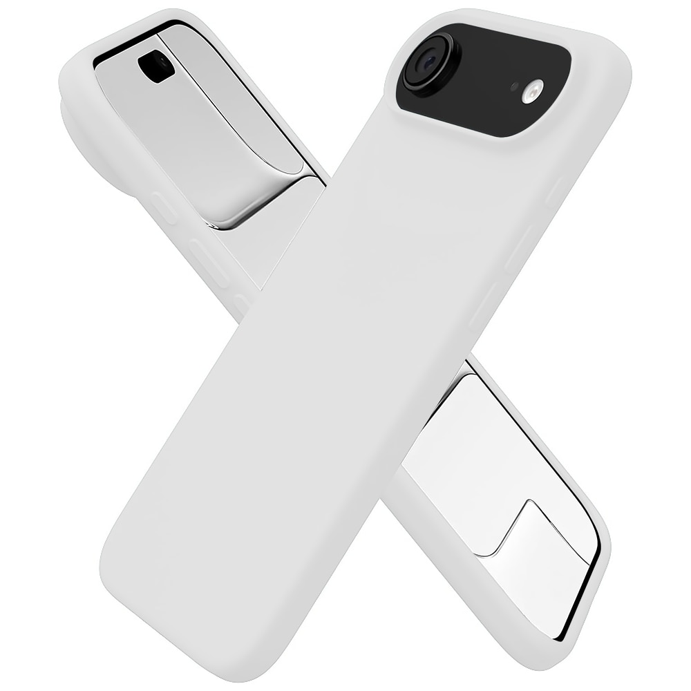 Husa CASEY STUDIOS™ pentru Apple iPhone 17 Air, Soft Silicone Premium, Microfibra in Interior, de Protectie, Ultra Slim, pentru Incarcare Wireless, Margini Ridicate pentru Protectia Ecranului si a Camerelor, Alb