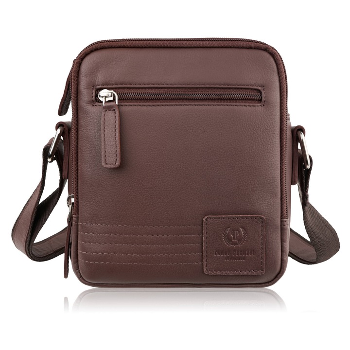 Мъжка кожена чанта за рамо Paolo Peruzzi Ay-27-Br