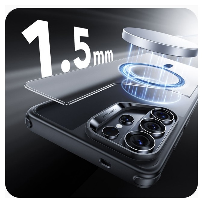 Husa Halolock Esr Magnetica, Compatibila Cu Samsung Galaxy S26 Ultra, Protectie La Camere, Anti Soc, Frosted Black
