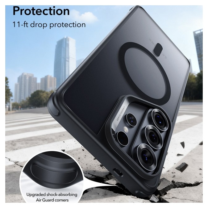 Husa Halolock Esr Magnetica, Compatibila Cu Samsung Galaxy S26 Ultra, Protectie La Camere, Anti Soc, Frosted Black