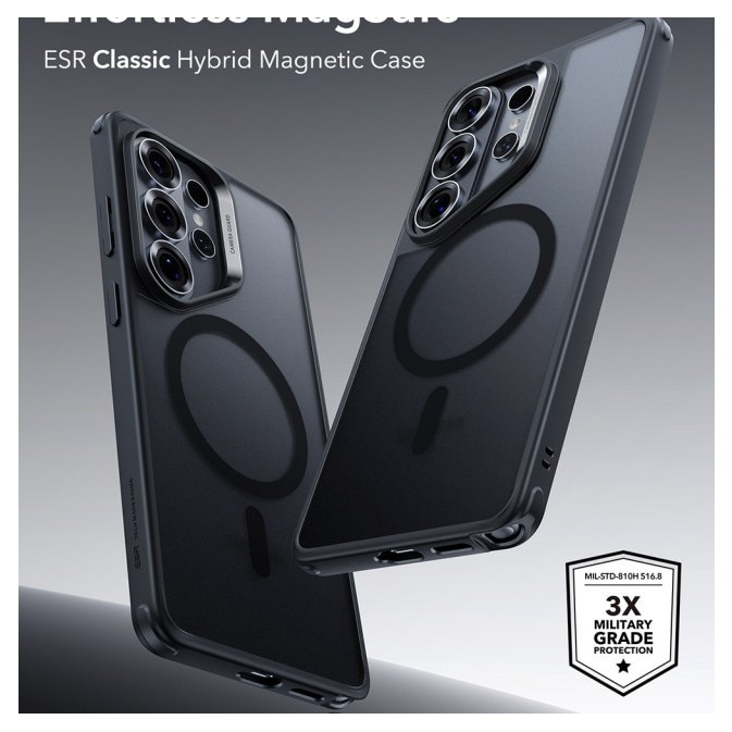 Husa Halolock Esr Magnetica, Compatibila Cu Samsung Galaxy S26 Ultra, Protectie La Camere, Anti Soc, Frosted Black