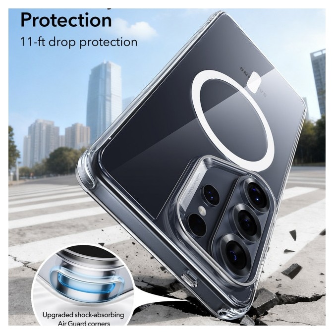 Husa Halolock Esr Magnetica, Compatibila Cu Samsung Galaxy S26 Ultra, Protectie La Camere, Anti Soc, Transparenta