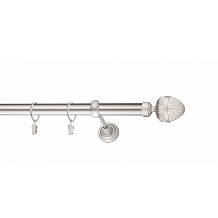 galerie metal 25 mm AUSTRIA simpla, crom-mat, 240 cm, capete ST. POLTEN