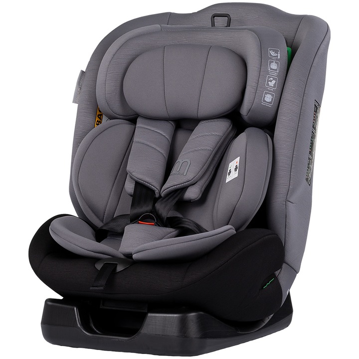 Scaun auto Chipolino Mondial, 0-12 ani, 40-150 cm, ajustabil, charcoal