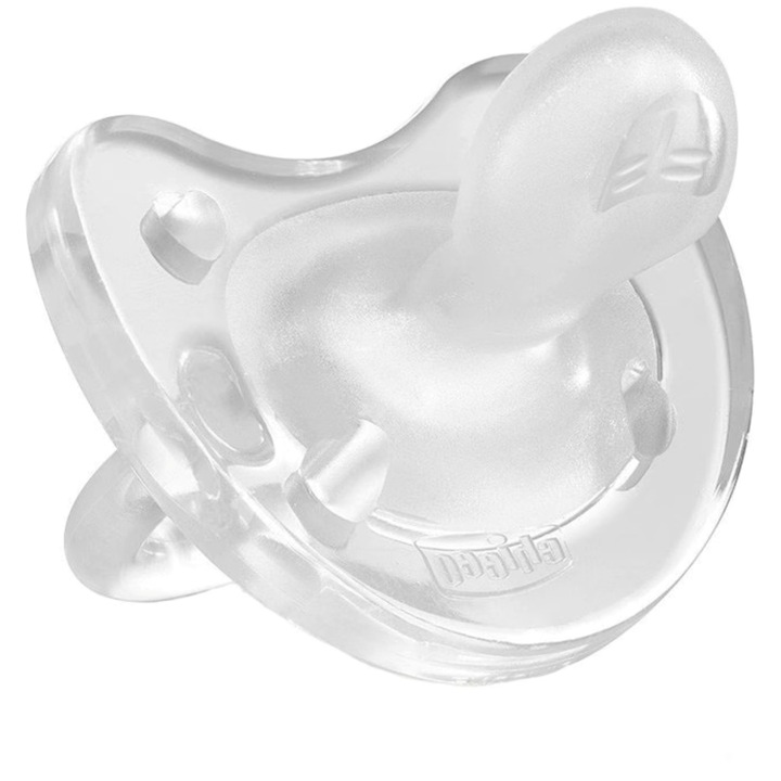 Suzeta silicon T1 alba, Tex Baby, 6-18 luni