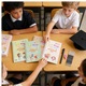 Caiet Magic de Exercitii pentru Copii Prescolari, 4 Caiete + 10 Refiluri + 1 Pix + 1 Ghidaj de Pix, Tractiuni de Numere, Litere, Desen si Matematica, Jocuri Educative Reutilizabile, Set Practic de Caligrafie Magica, Pentru Uz la Domiciliu sau Gradinita
