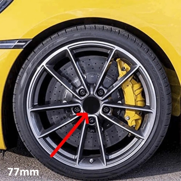 4 db központi könnyűfém felni kupak, Avex, fekete, 77mm