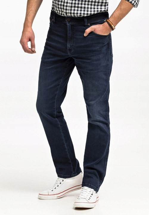 Blugi barbati, Wrangler, Texas Slim, albastru, bumbac