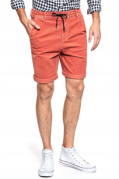 Pantaloni scurti Mustang Palm Beach Shorts, portocalii, bumbac-elastan, Marime M