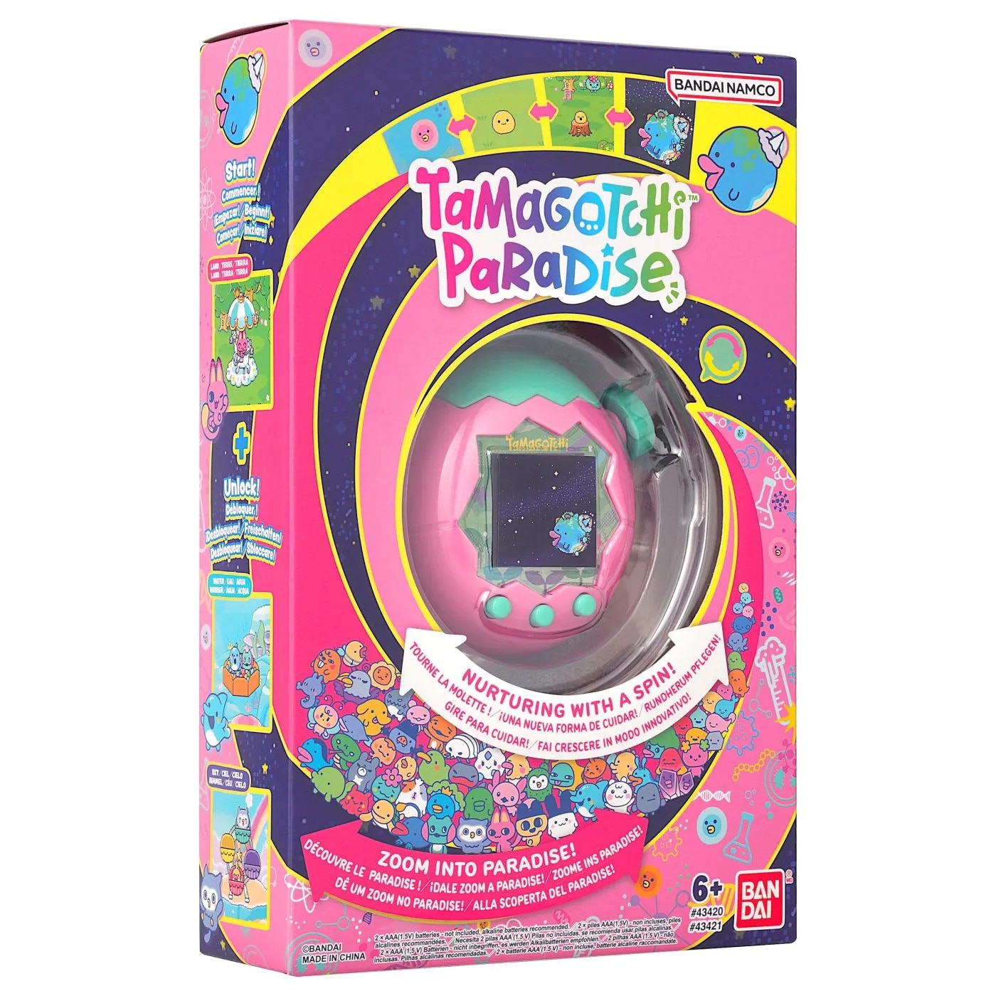 Bandai Tamagotchi Paradise Land, interactiv, design atractiv