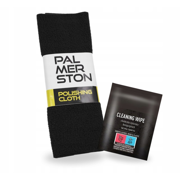 Set de ingrijire a incaltamintei, Palmerston, laveta pentru lustruit incaltaminte si laveta din piele, 18x18 cm, 1 laveta de curatare, indepartare eficienta a murdariei, utilizare universala, convenabil de utilizat, sigur si inodor, multicolor, set 2 in