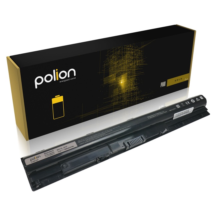 Батерия за лаптоп Polion 3200mAh за DELL, 4 клетки, 14.8V, нови, с клетки LG