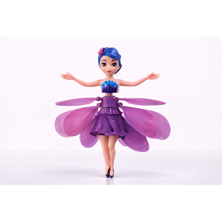 Zana Zburatoare cu Senzor si Incarcare USB – Papusa Princess Aerocraft cu Control prin Miscarea Mainii, Jucarie Interactiva pentru Copii 3+, Cadou Spectaculos