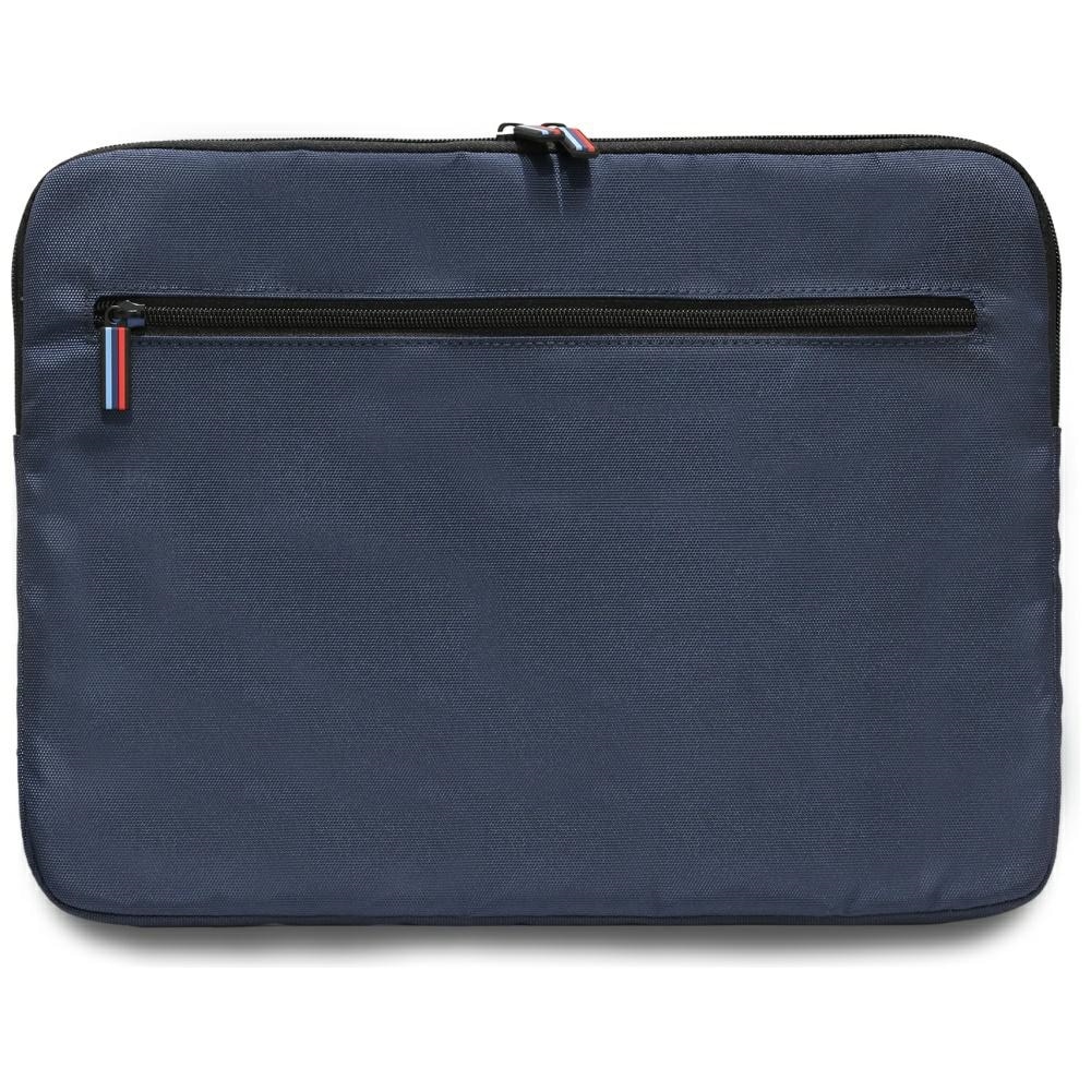 Husa laptop BMW Nylon Pockets and Metal Logo compatibila cu laptop 16 inch, Albastru