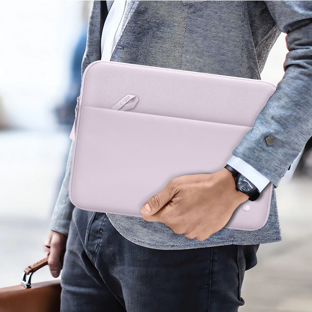 Husa Tech-Protect Sleeve compatibila cu laptop 13/14 inch, Roz